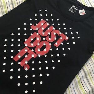 Black Nike Just Do It Shadow Dot Short Sleeve Tee